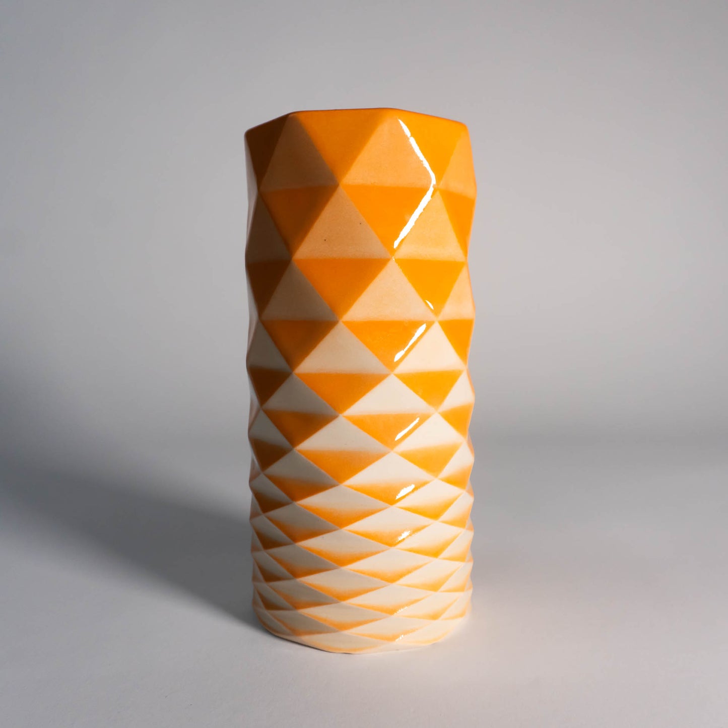 Yellow Accordion Cup Vase