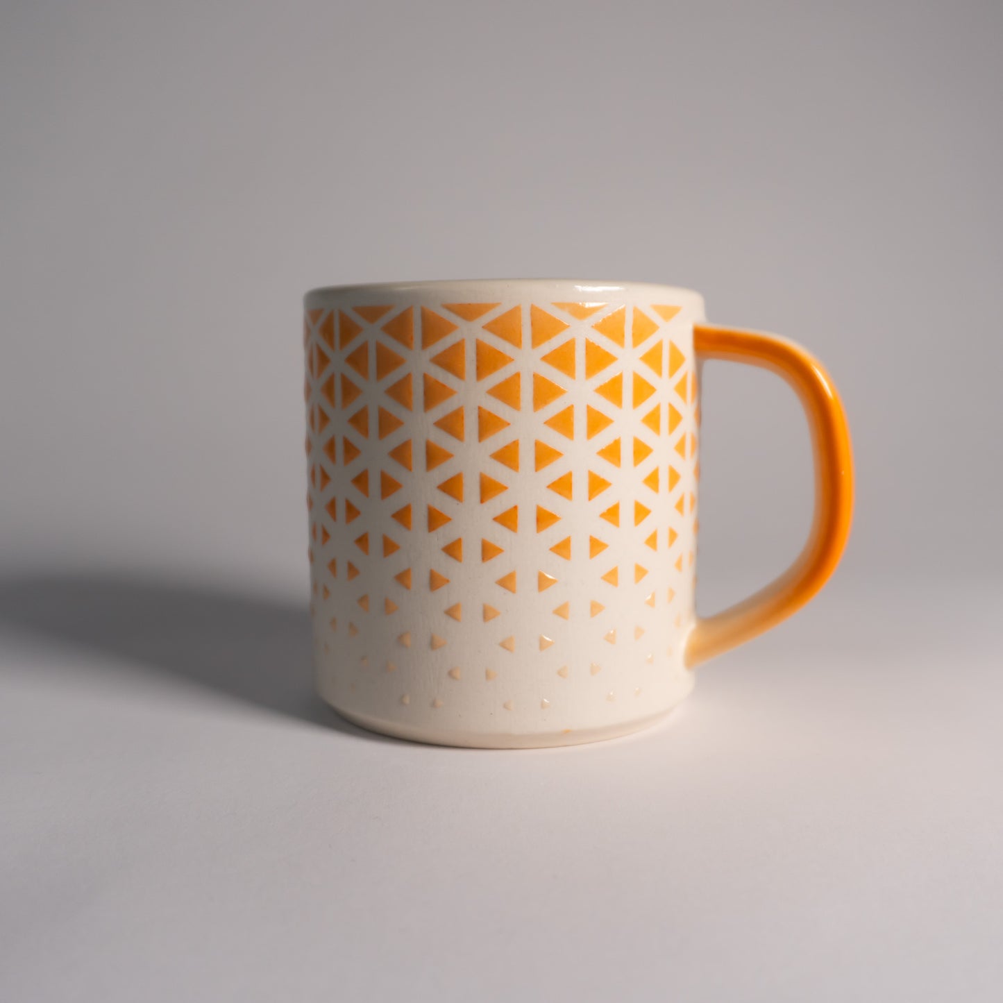 Orange Fade Triangles Mug
