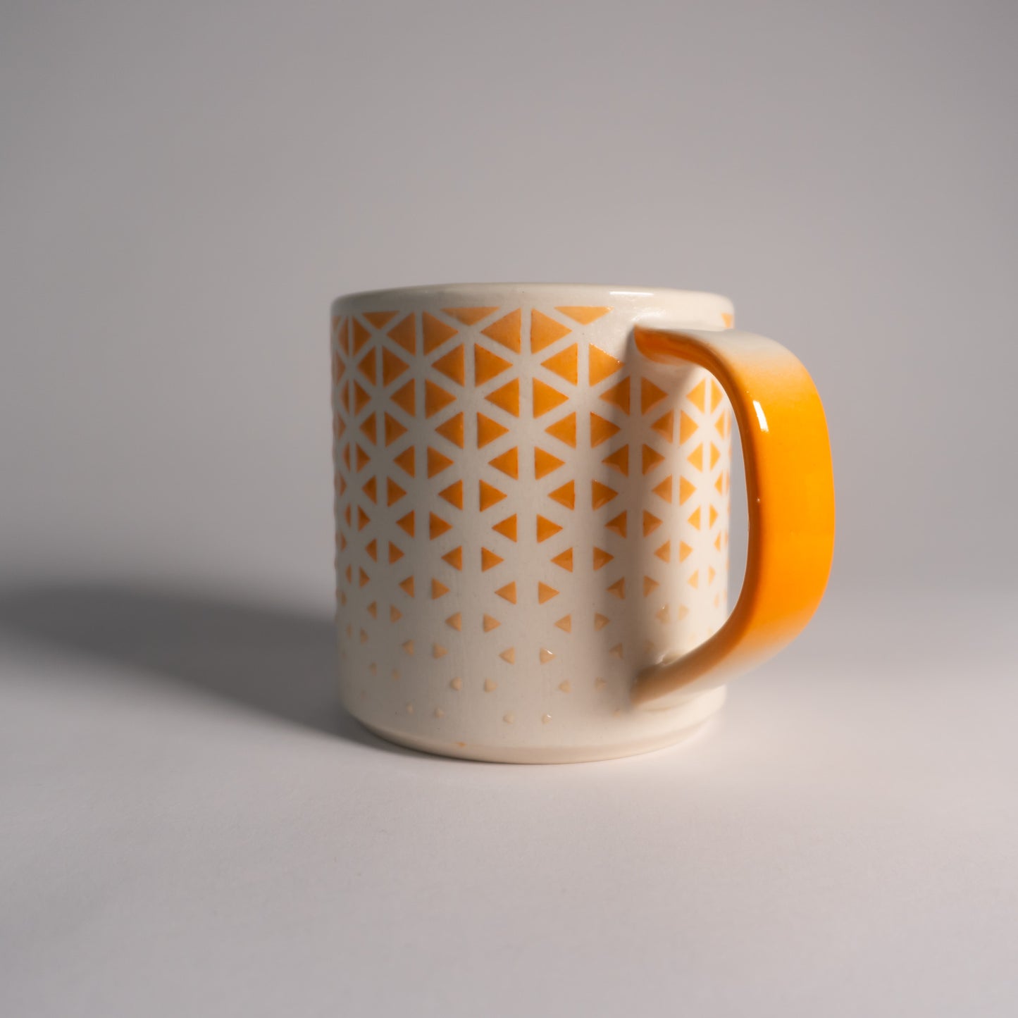 Orange Fade Triangles Mug