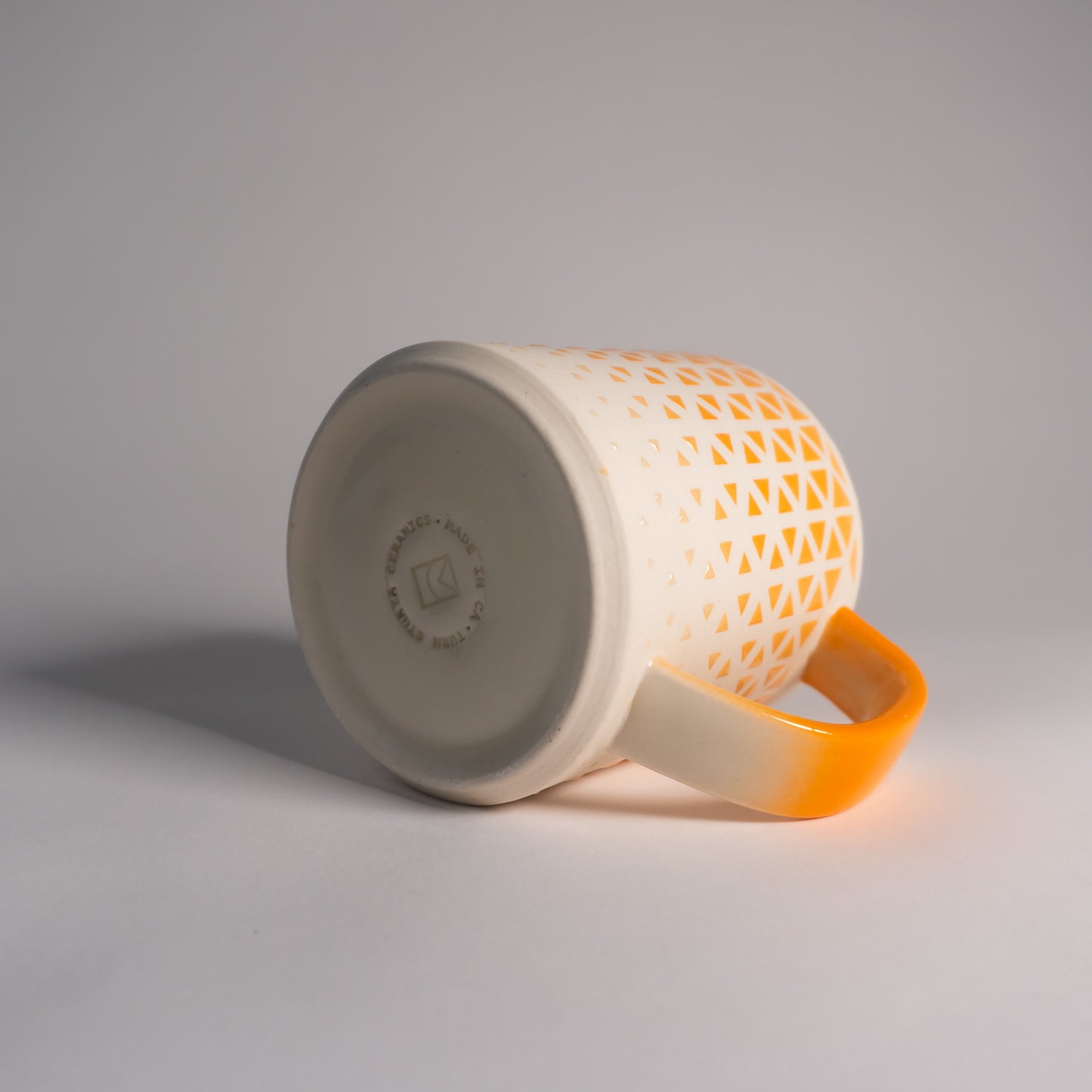 Orange Fade Triangles Mug