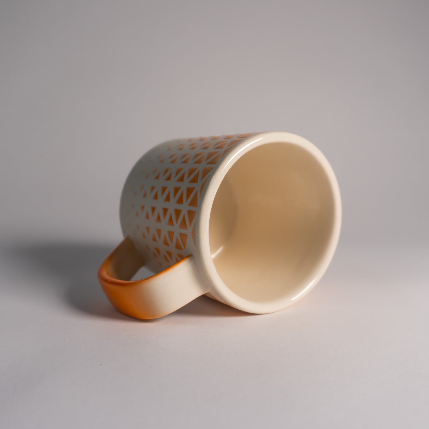 Orange Fade Triangles Mug