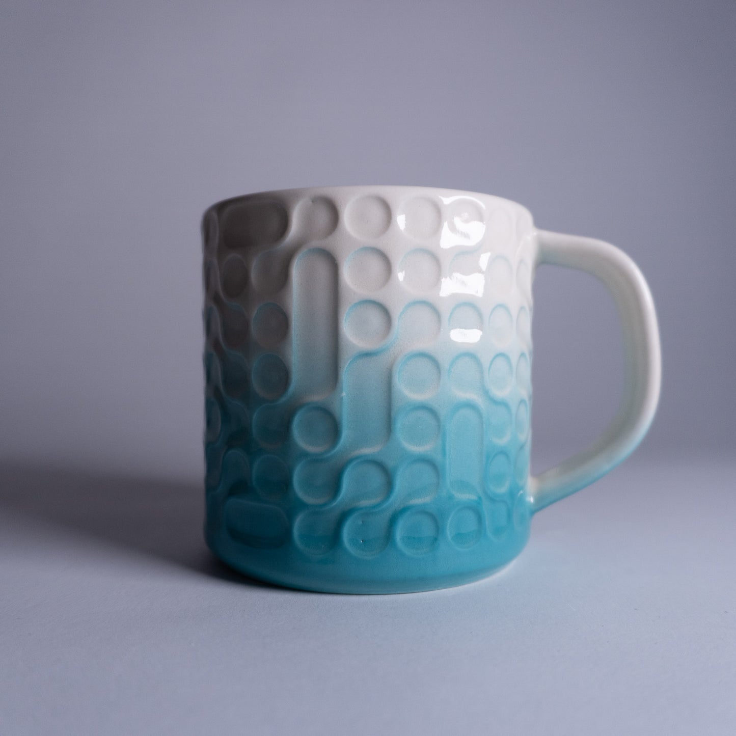 Turquoise Fade Bubbles Mug 2nd #06