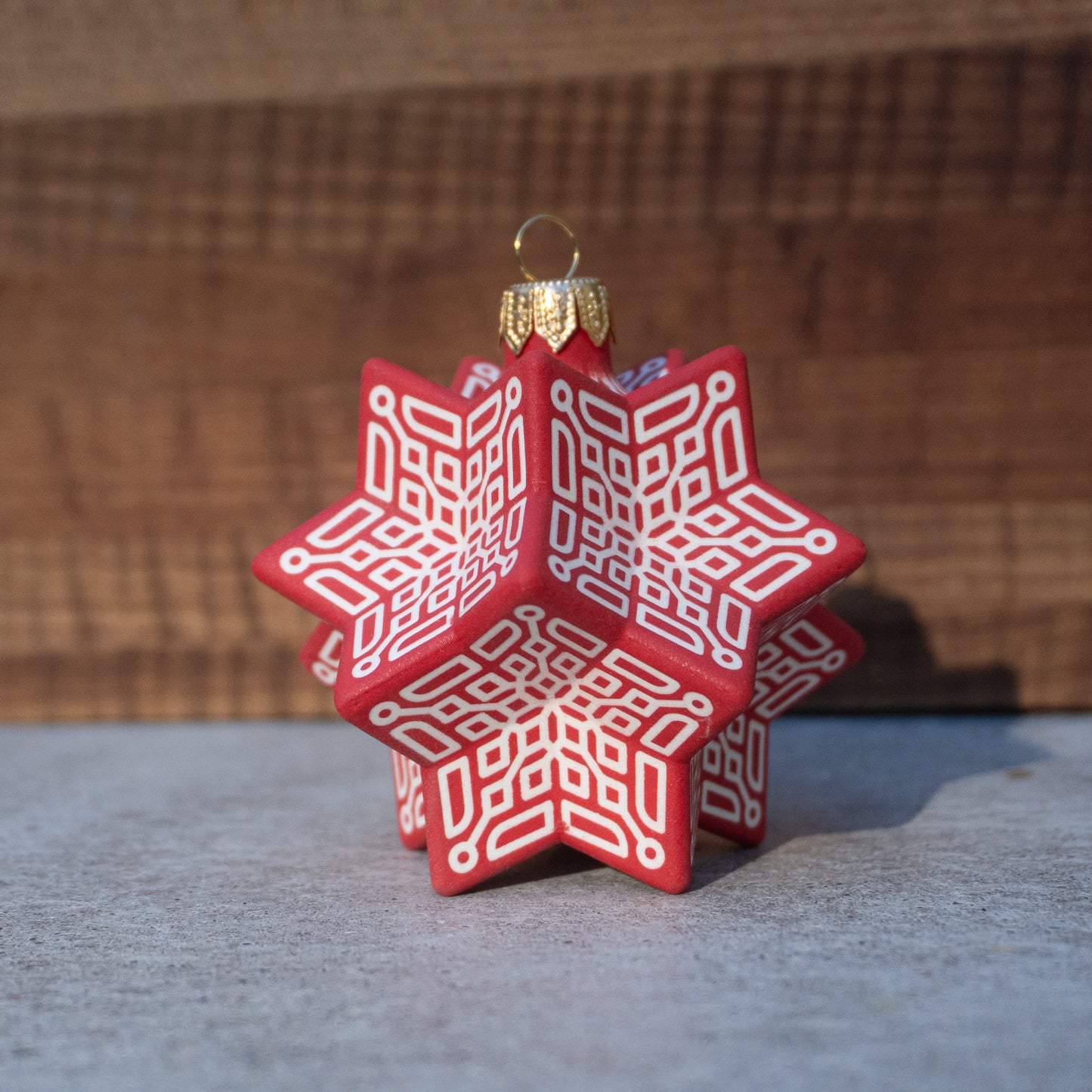Red Snowflake Ornament 2