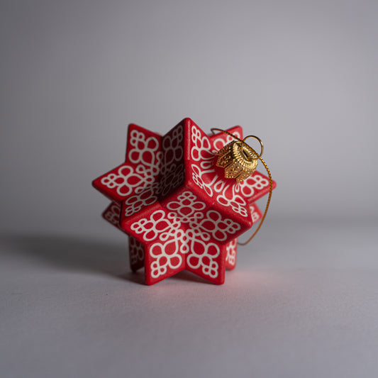 Red Snowflake Ornament