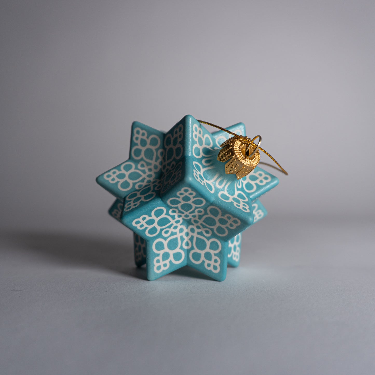 Turquoise Snowflake Ornament