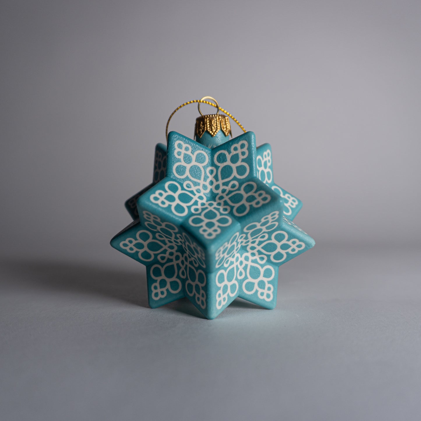 Turquoise Snowflake Ornament