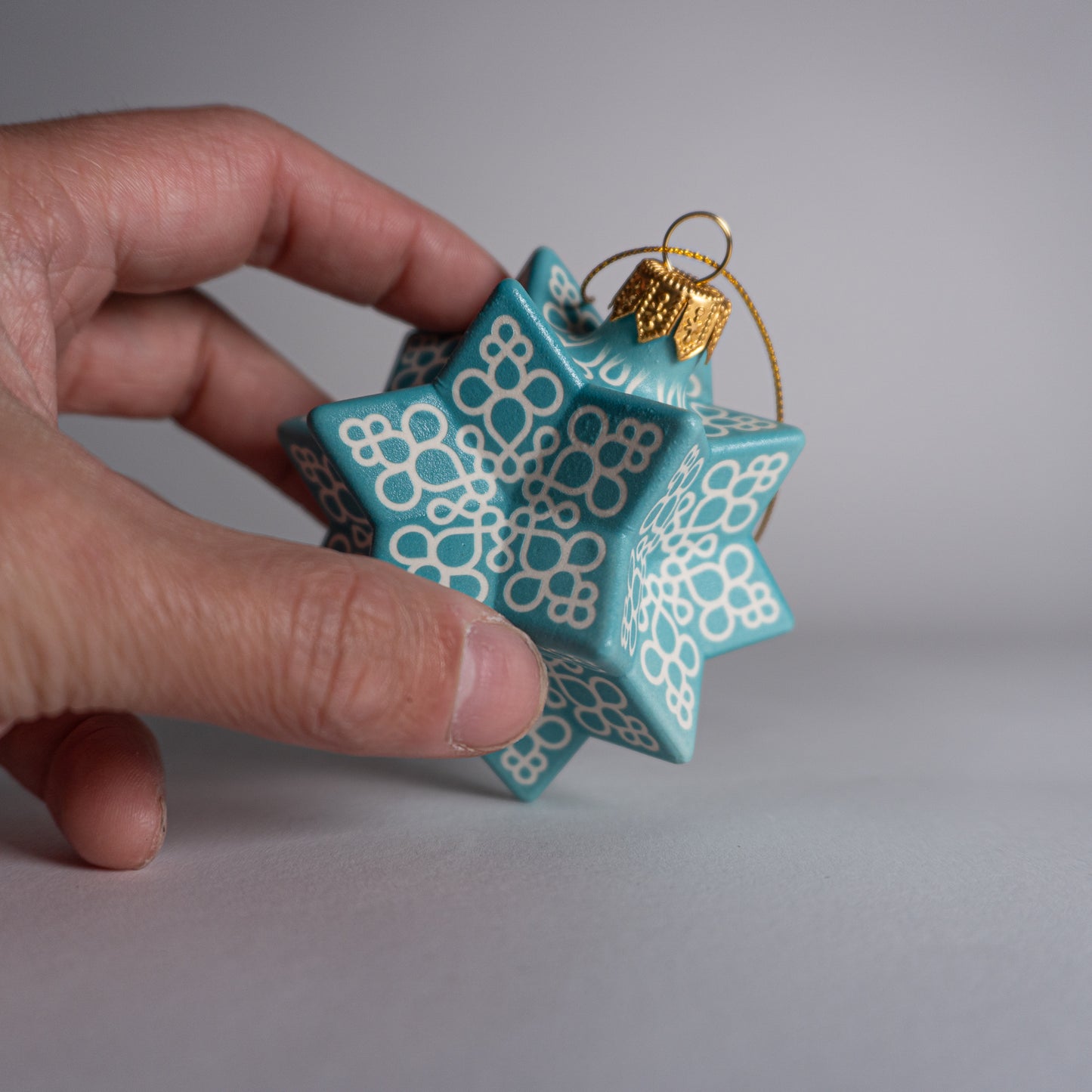 Turquoise Snowflake Ornament