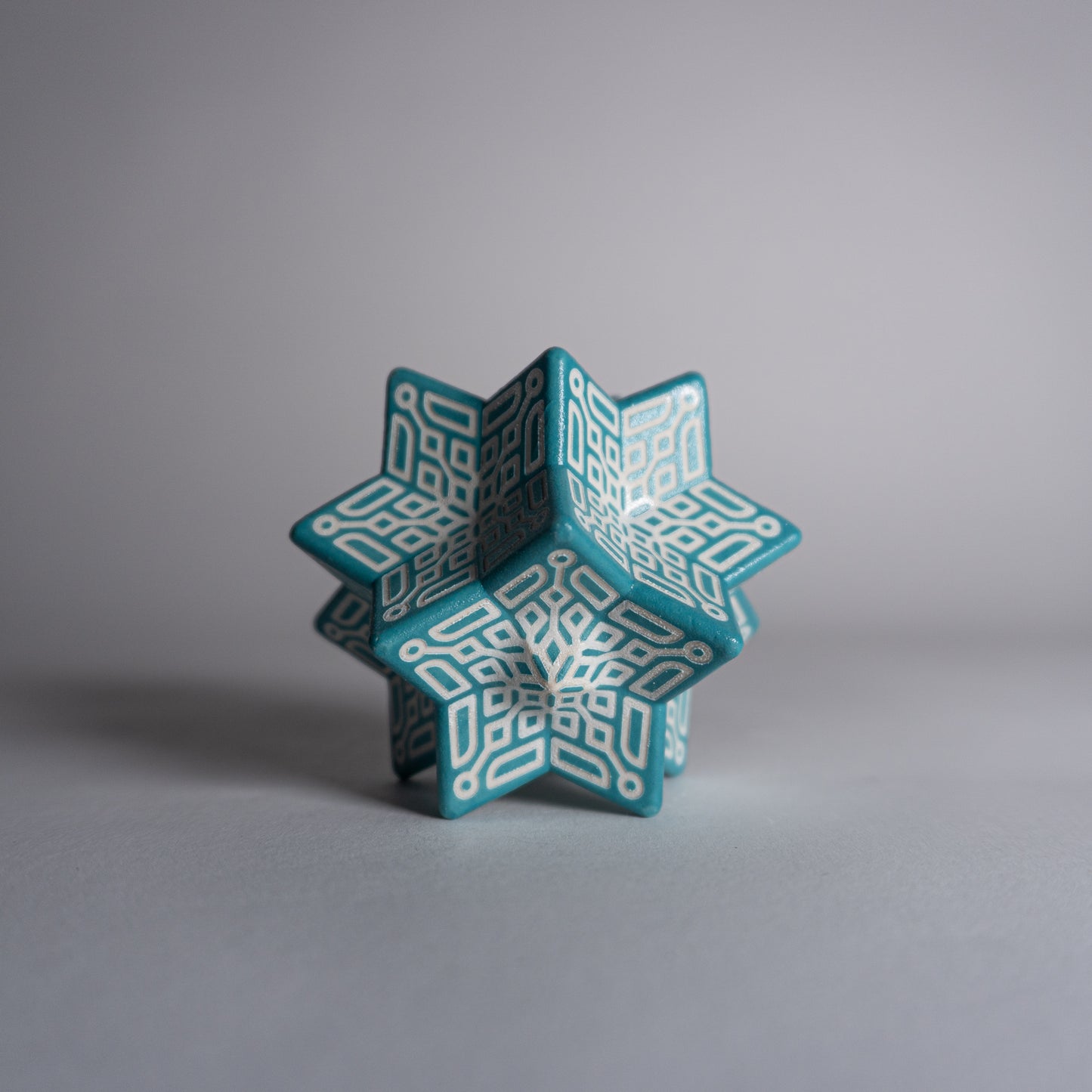 Turquoise Snowflake Ornament 2