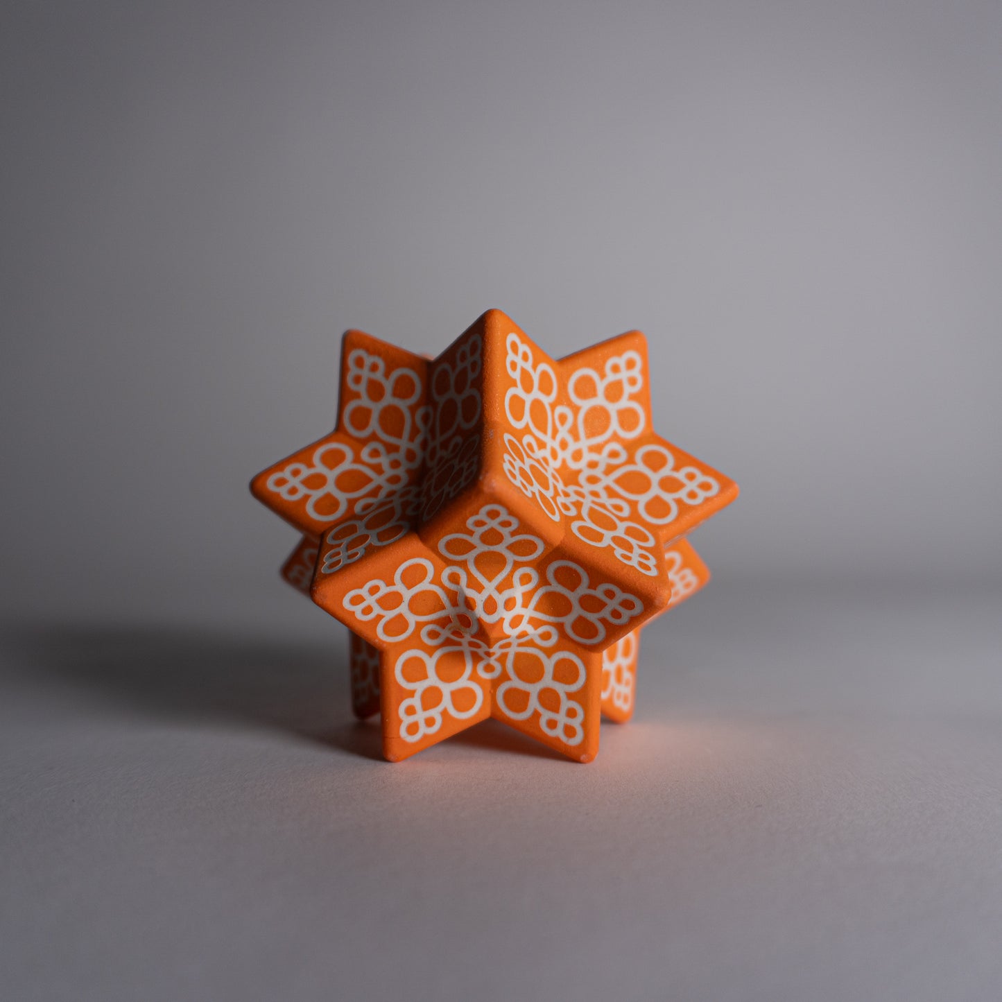 Orange Snowflake Ornament