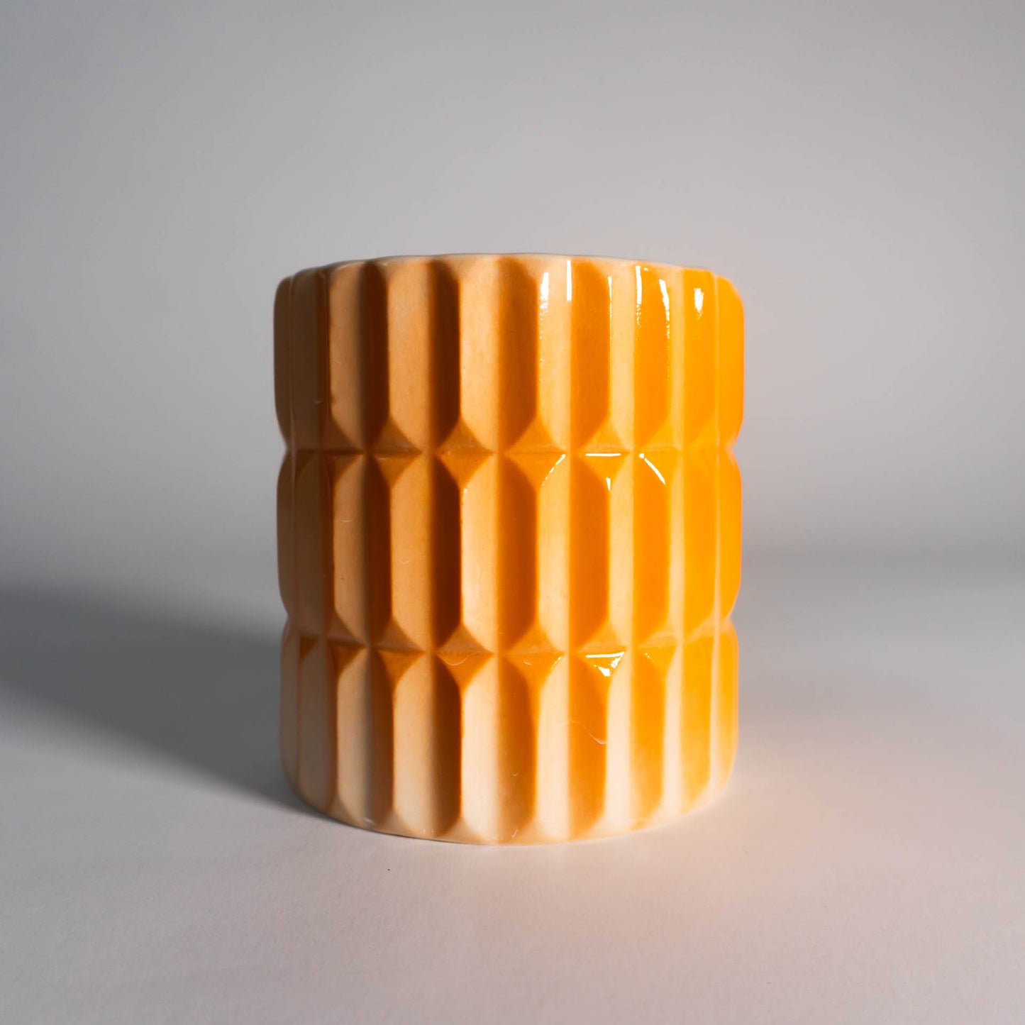 Orange Faceted Tumbler