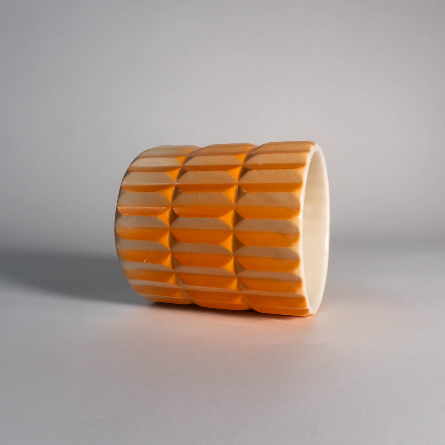 Orange Faceted Tumbler