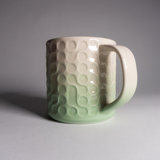 Green Fade Bubbles Mug