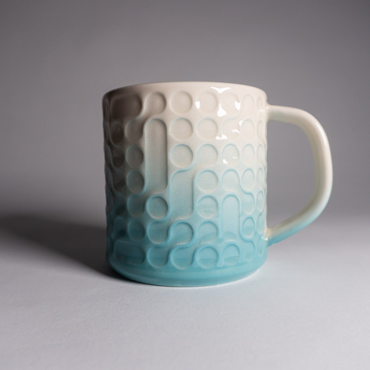 Turquoise Fade Bubbles Mug