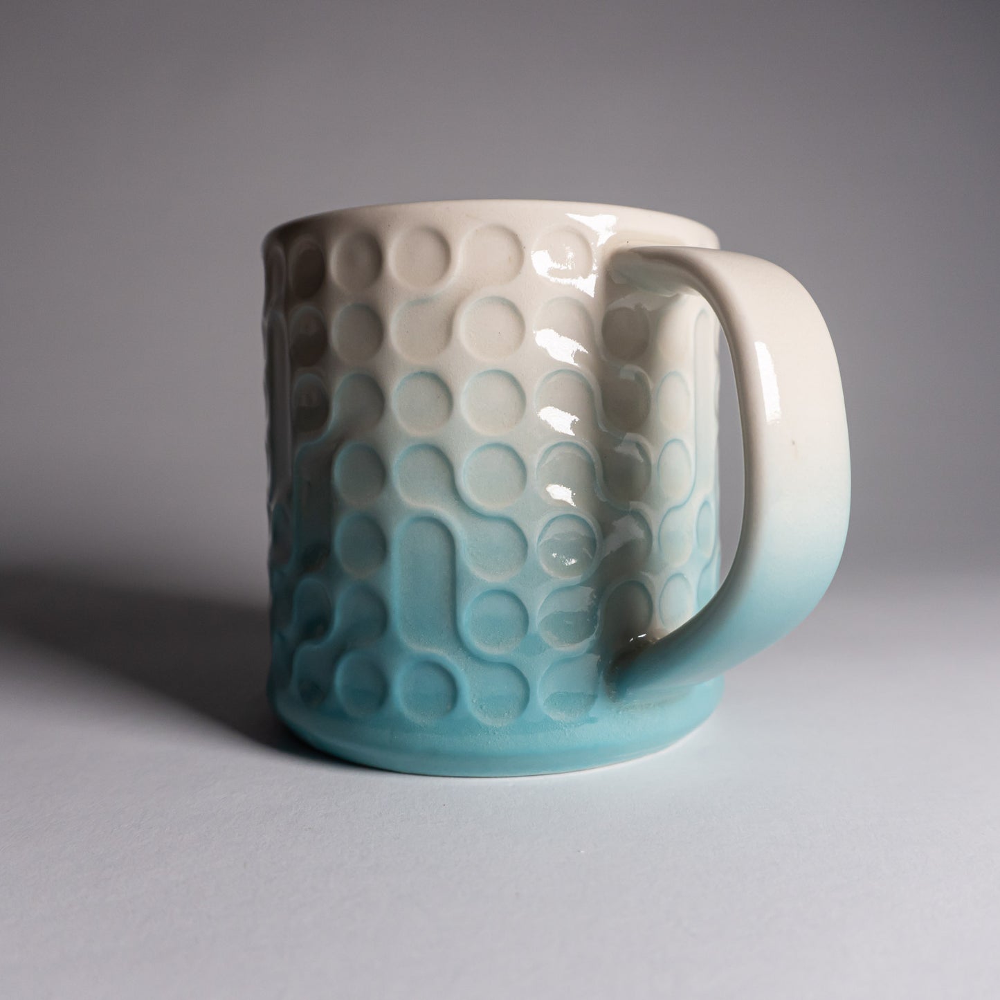 Turquoise Fade Bubbles Mug