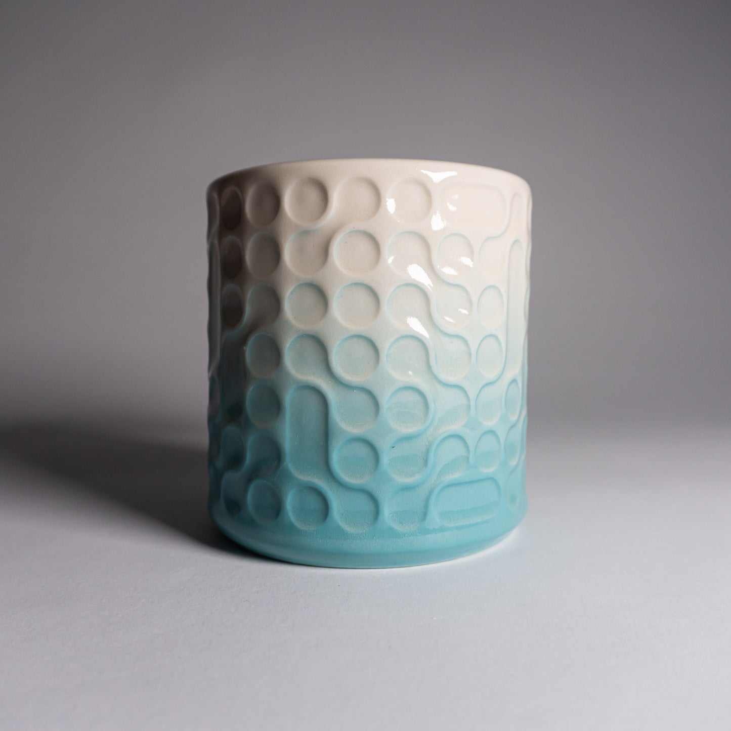 Turquoise Fade Bubbles Tumbler