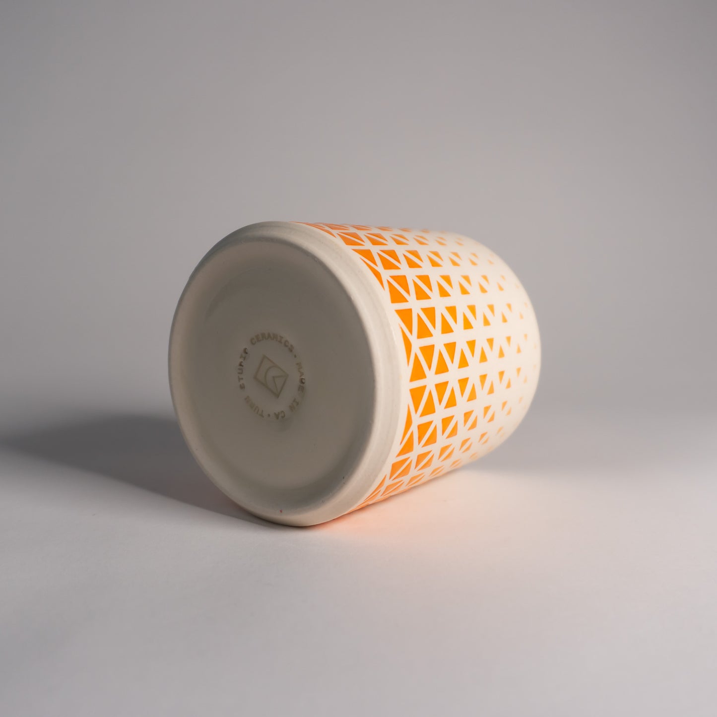 Orange Fade Triangles Tumbler