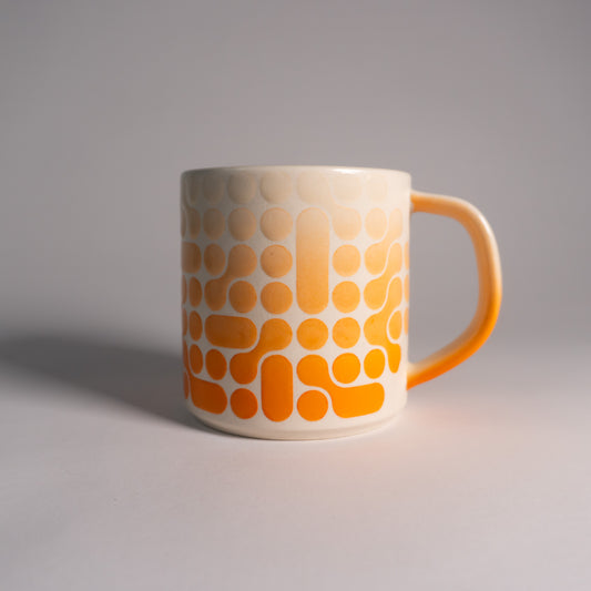 Orange Fade Bubbles Mug