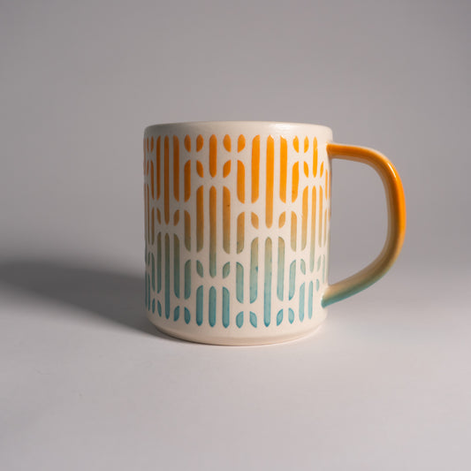 Fire and Ice Stripes Mug