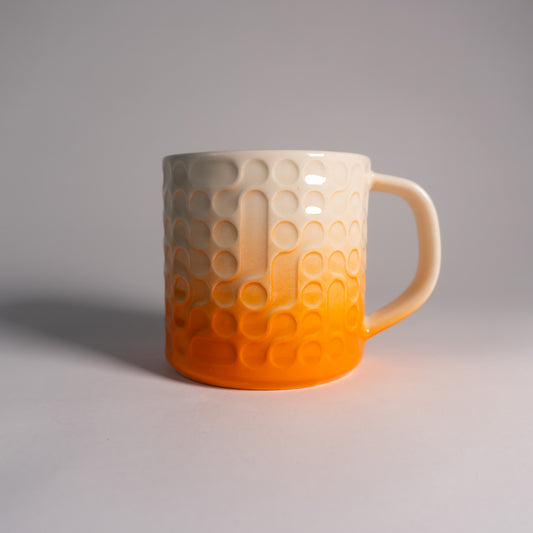 Orange Fade Bubbles Mug