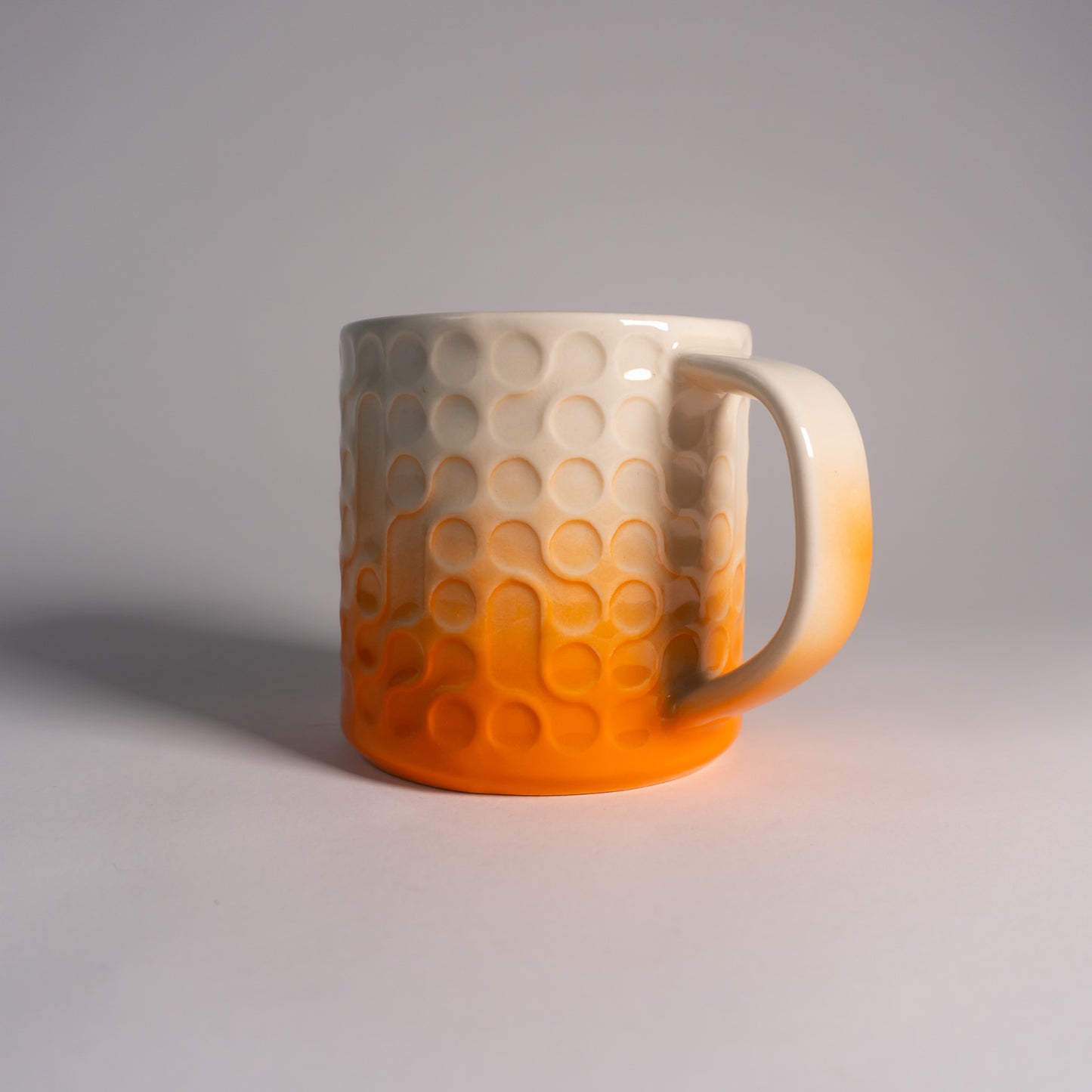 Orange Fade Bubbles Mug