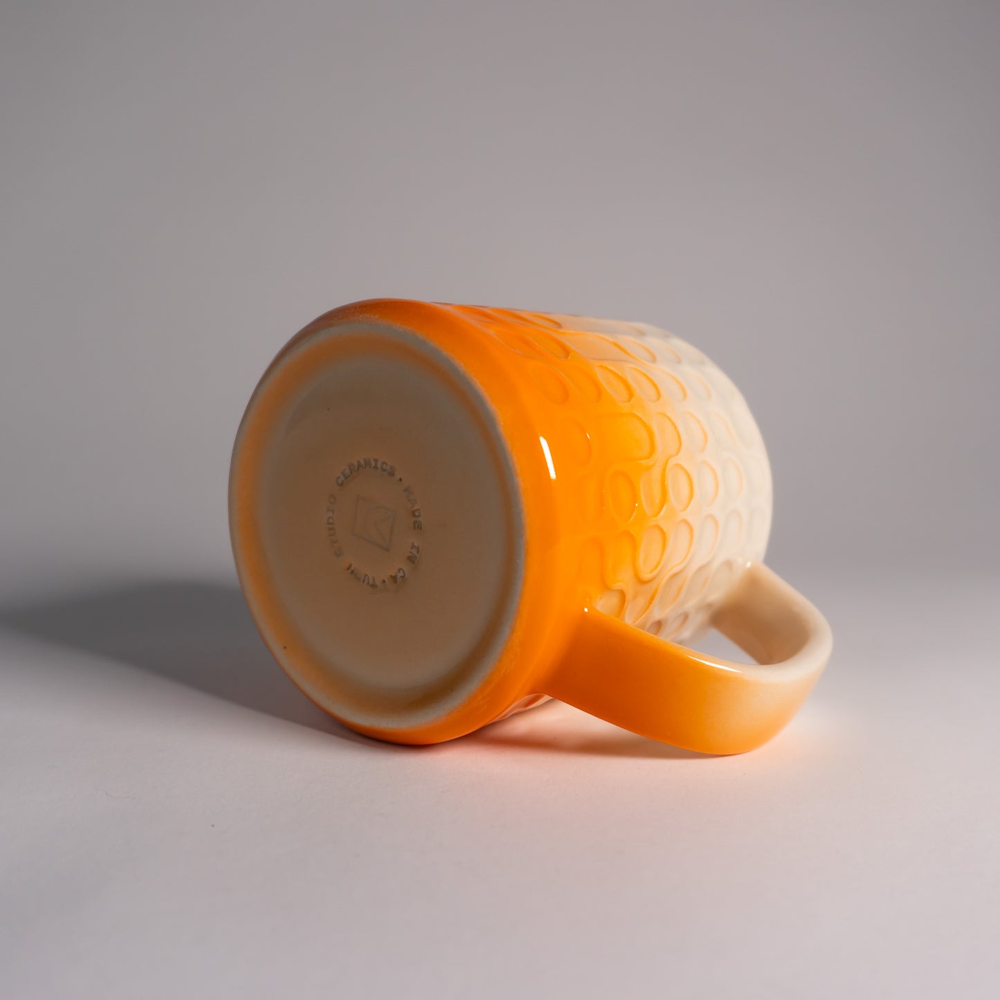 Orange Fade Bubbles Mug