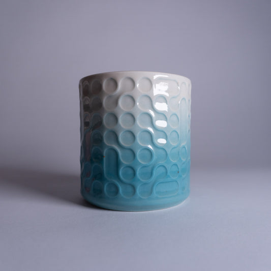 Turquoise Fade Bubbles Tumbler 2nd #14