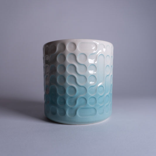 Turquoise Fade Bubbles Tumbler 2nd #15