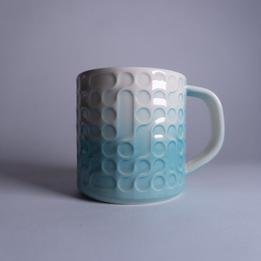 Turquoise Fade Bubbles Mug 2nd #28