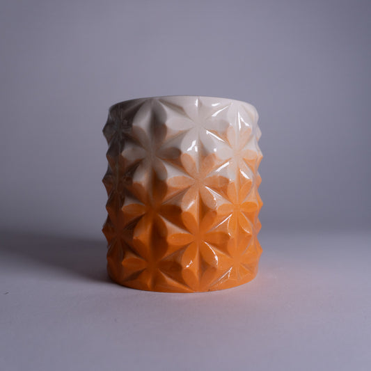 Orange Fade Flowers Tumbler 2nd #37