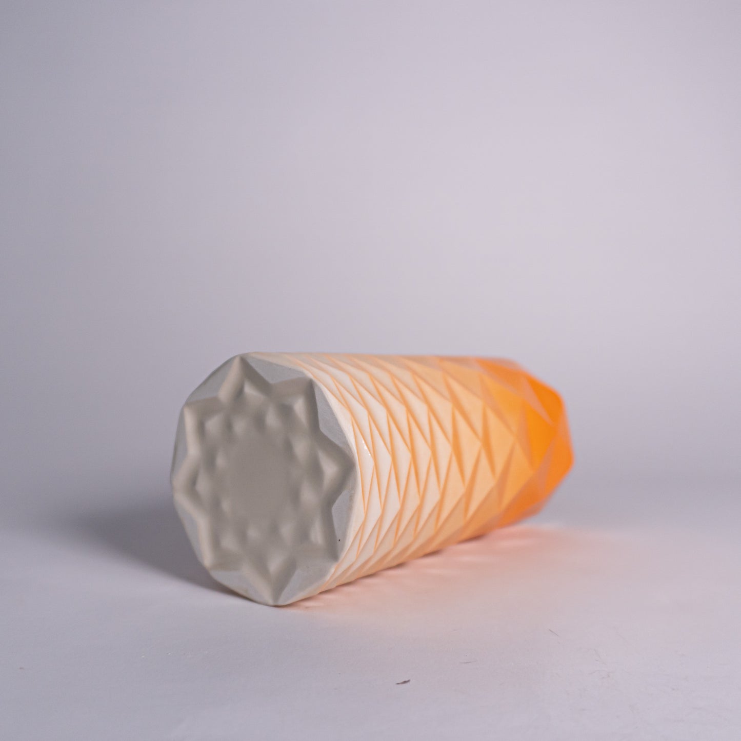 Orange Accordion Cup Vase