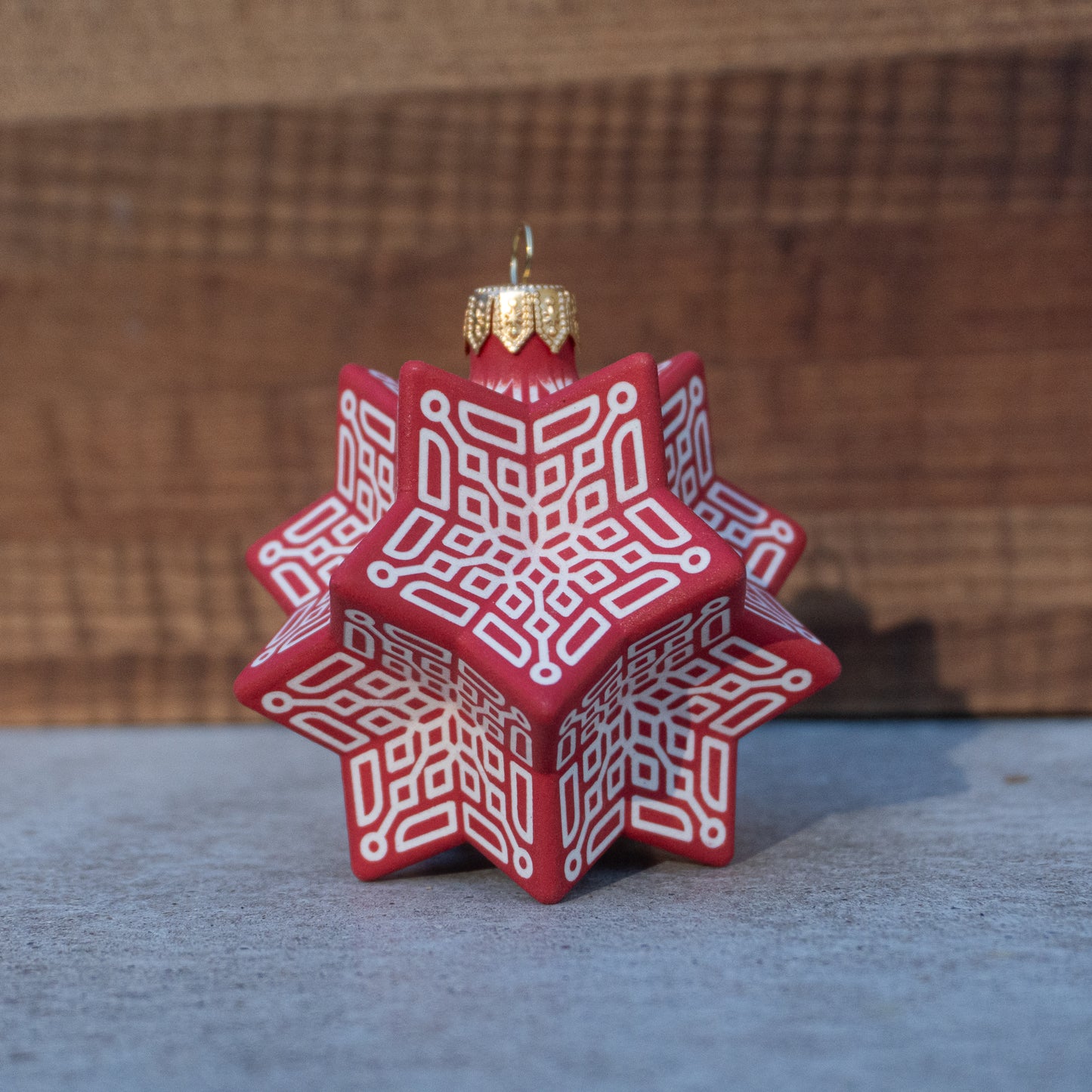 Red Snowflake Ornament 2
