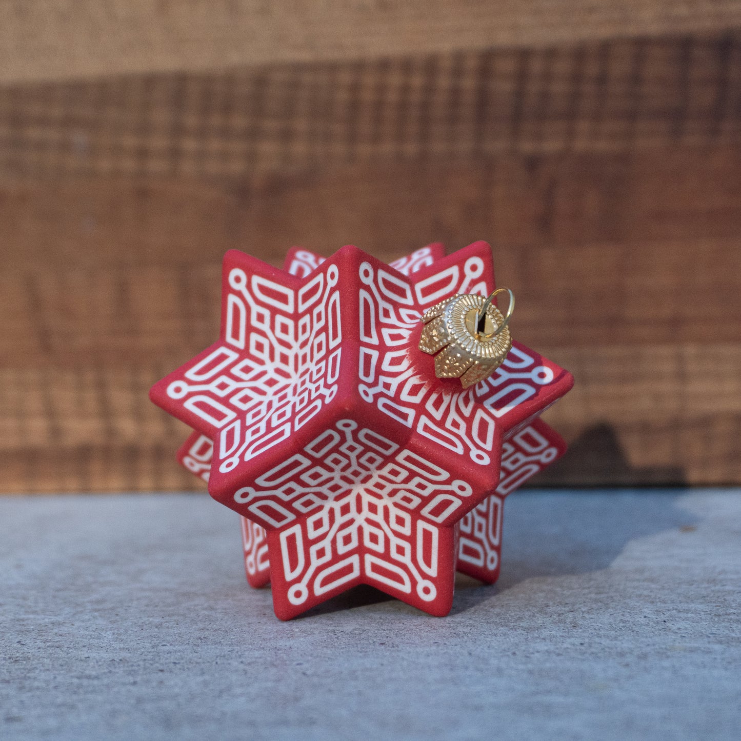 Red Snowflake Ornament 2